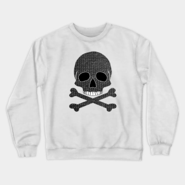 Crochet Skull and Wool Crossbones Crewneck Sweatshirt by Nuletto